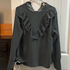 H&M, black and white dot top